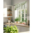 thumbnail image 3 of Sage Green Abstract Valances for Windows Silver Marble Ripples Clouds Luxury Valance Rod Pocket Light Filtering Short Window Treatments Curtains for Kitchen Bathroom Living Room Bedroom, 42 x 18 Inch, 3 of 7