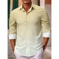 thumbnail image 1 of Camisa hawaiana 2024, camisa casual de moda para hombre, color claro, botón, nueva camisa de solapa de manga larga para hombre, talla grande XS-6XL, 1 of 6