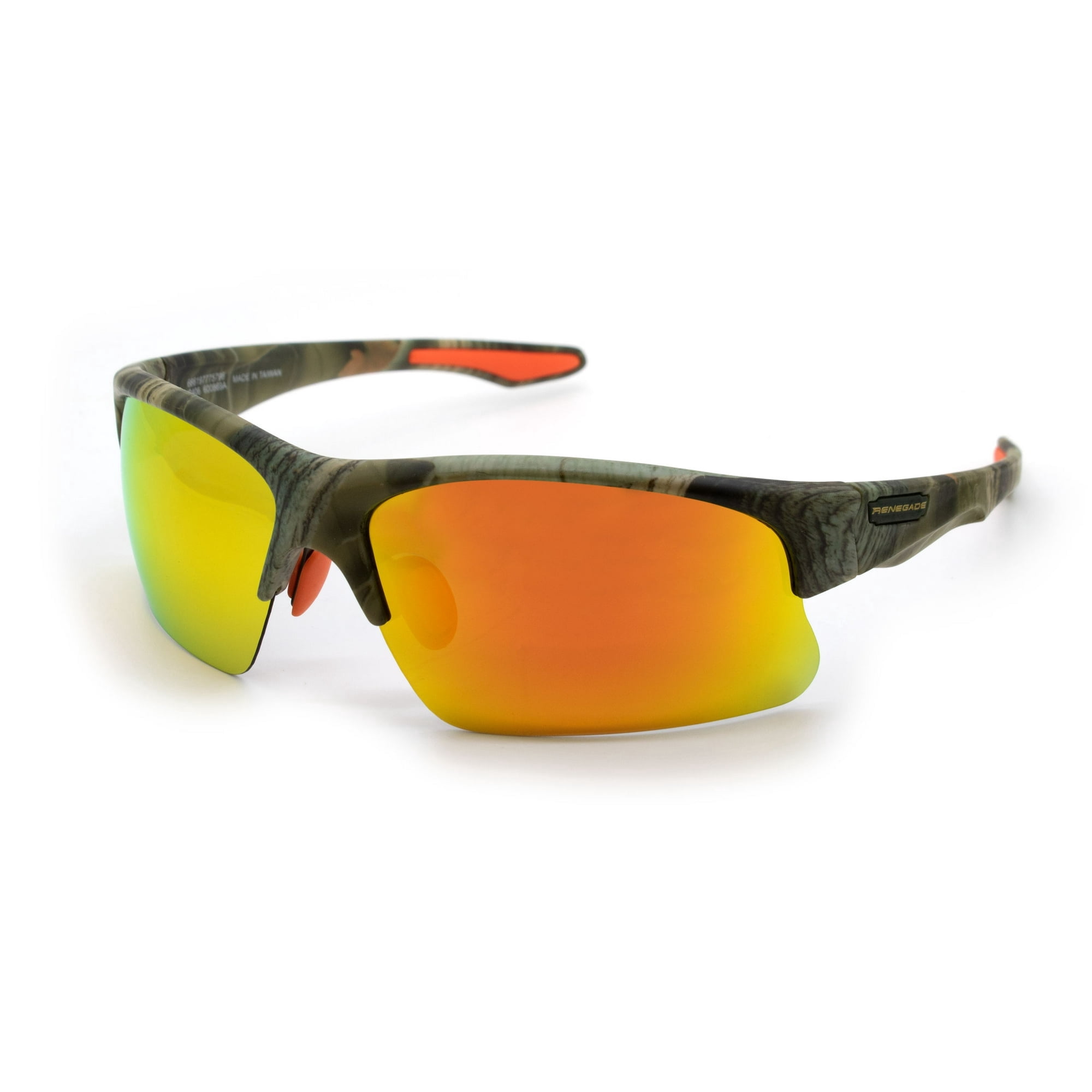 Renegade Polarized Sports Fishing Sunglasses, Camo for adults men and women(4 Pack)