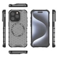 thumbnail image 4 of 2-in-1 Magnetic Phone Case for iPhone 13 Pro, [Anti-fall] [Compatible with MagSafe] Shockproof Translucent Honeycomb Pattern Back Ultra Slim Protective Case for iPhone 13 Pro,Black, 4 of 11