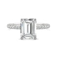 thumbnail image 4 of Charles & Colvard 14K White Gold Moissanite 9x7mm Emerald Engagement Ring-Size 5 2.76cttw DEW, 4 of 9