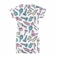 thumbnail image 5 of Mercatoo Toddler Girl Short Sleeve Round Neck Hair Dryer Scissors Print Dress Girls Summer Casual Beach Dress 3 to 12 Year, 5 of 6