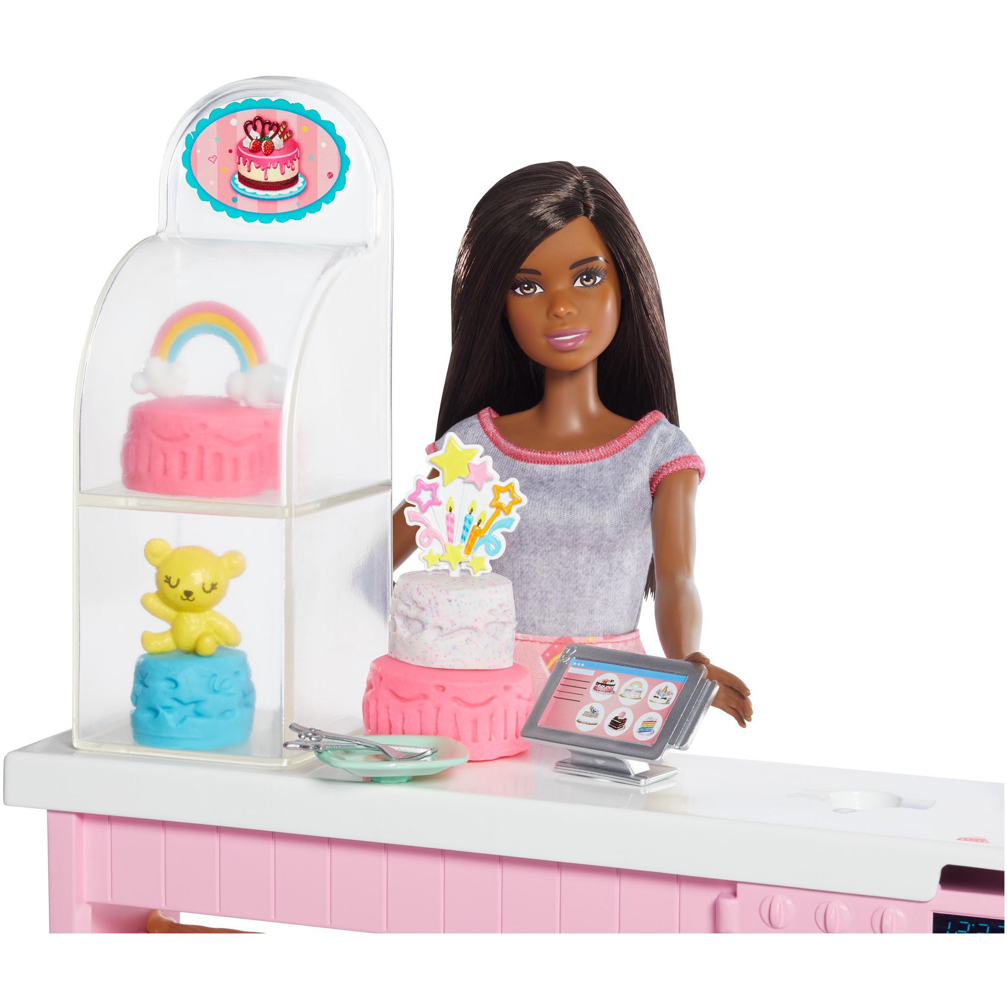 ​​Barbie Cake Decorating Playset with Brunette Doll, Baking Island with Oven, Molding Dough and Toy Icing Pieces for Kids 4 to 7 Years Old​ - image 3 of 16