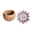 thumbnail image 4 of Kit de crochet para principiantes para taza de bebidas, posavasos floral completo tejido a mano Rosa, 4 of 9