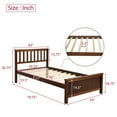 thumbnail image 6 of Cfowner Twin Platform Beds with Storage Drawers, Bed Frame with Headboard and Footboard, Walnut, 6 of 7