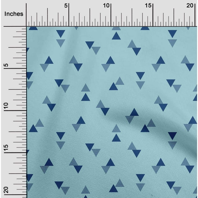 oneOone Organic Cotton Voile Fabric Triangle Geometric Print Fabric BTY 42 Inch Wide