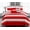 Red, variant on Legacy Decor Coastal Nautical Brushed Comforters, Queen