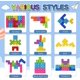 thumbnail image 4 of Juguete sensorial antiestrés PuzzlePopPushItBubble, 27 piezas de rompecabezas de silicona, juguetes antiestrés, juguetes sensoriales para aliviar la ansiedad y el estrés en niños., 4 of 5