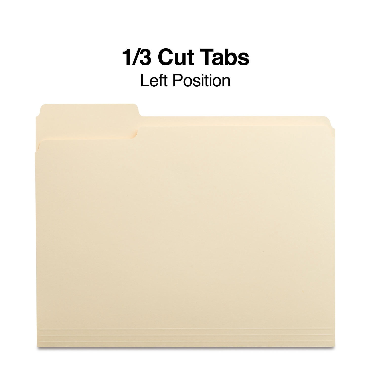 Staples 30% Recycled File Folders 1/3-Cut Tab Letter Size Manilla 100/Box (ST116749/116749)