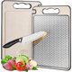 thumbnail image 1 of 2PCS Tabla de Cortar de Acero Inoxidable, 2 IN 1 Titanium Cutting Board, Tabla de Cortar Cocina Para Diferentes Materiales Alimenticios, Duradero Anticorrosión, 1 of 4