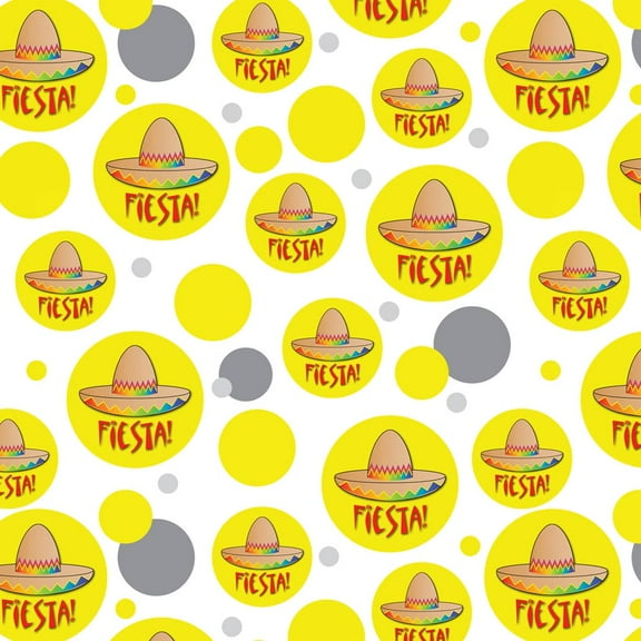 Fiesta Sombrero Mexican Cinco de Mayo Premium Gift Wrap Wrapping Paper Roll Pattern