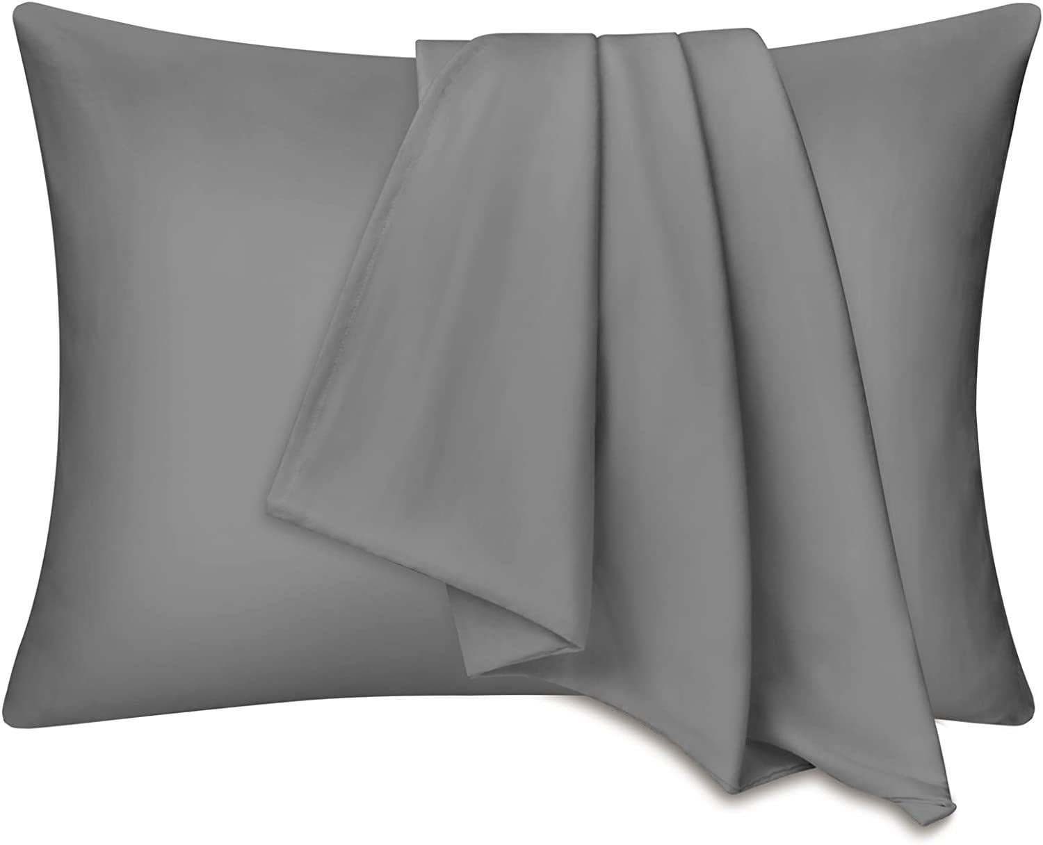 Mulberry Silk Pillowcase for Hair and Skin with Hidden Zipper, Silver