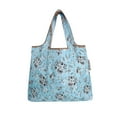thumbnail image 2 of Wrapables Small Foldable Tote Nylon Reusable Grocery Bags, Gray Floral, 2 of 5