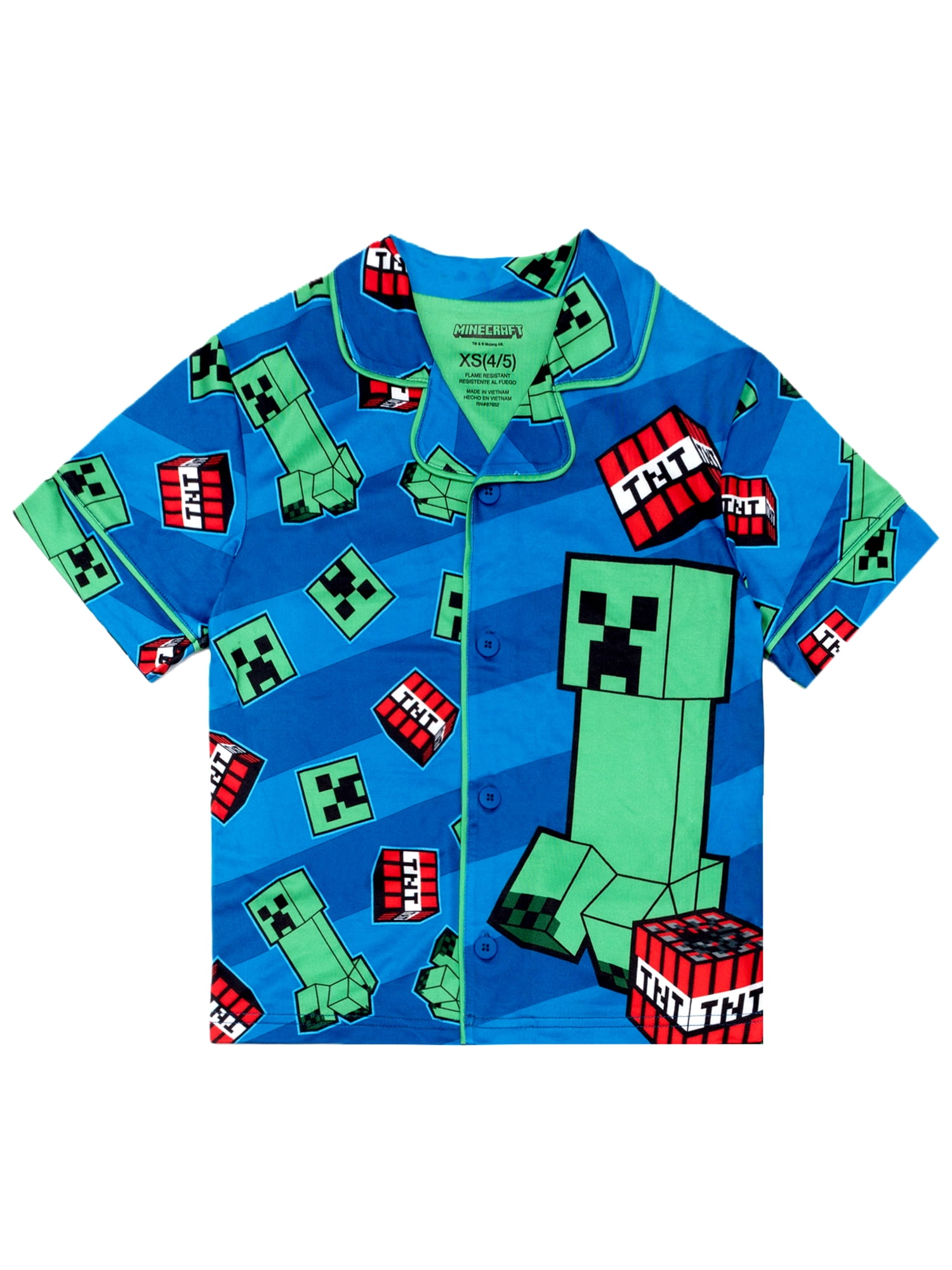 Minecraft Boys 2-Piece Coat and Pant Pajama Set, Sizes 4-12