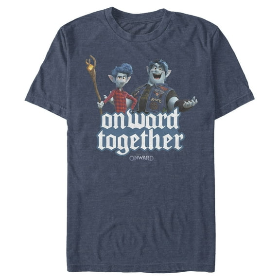 Men's Onward Brothers Quest Together Graphic Tee Navy Blue Heather Medium