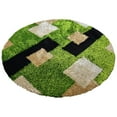 thumbnail image 5 of Rugsotic Carpets Hand Tufted Shag Polyester Eco-Friendly Area Rugs - 10'x10', Round, Green Beige, Plain Solid Design, High Pile Handmade Anti Skid Rugs for Living Room, Bed Room K00012, 5 of 6