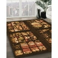 thumbnail image 3 of Ahgly Company Machine Washable Indoor Rectangle Transitional Black Brown Area Rugs, 8' x 10', 3 of 7