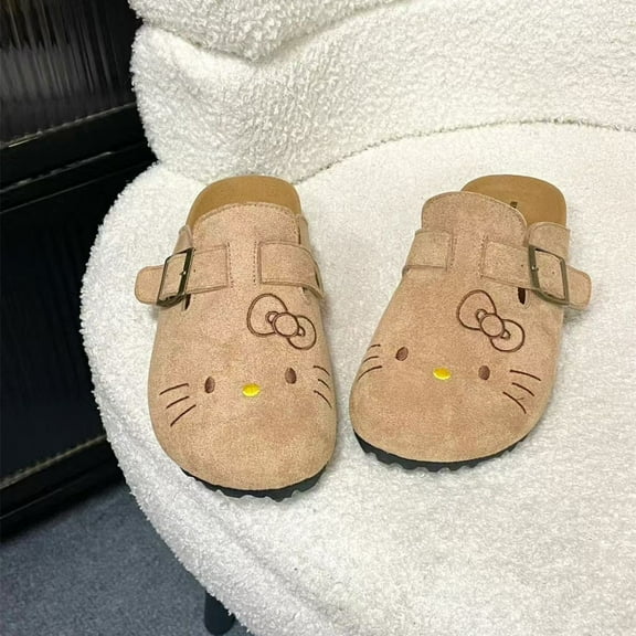 Sanrio Hello Kitty Cute Flat Shoes Sweet Cartoon Anti Slip Slippers Gift