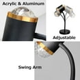 thumbnail image 3 of FSLiving LED Adjustable Mood Lamp 30W Dynamic Water Pattern Light USB Cable 3.28ft Sunset Circle Table Lamp Backlight Swing Arm Night Light for Take Photos Rustic Home Decor, White - 1 Pcs, 3 of 6