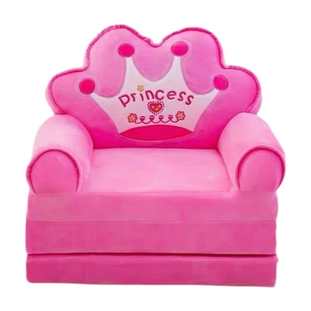 Sillón plegable para niños, muebles cómodos para niños con dibujos animados, silla plegable, silla para niños pequeños, plegable para sala de estar y Rosa