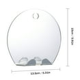 thumbnail image 3 of Miroir de Voyage Rond Résistant à la Buée avec Doubles Ventouses - Accessoire Mural pour Rasage et Maquillage pour Salle de Bain/voyage, Tient Brosse à Dents/rasoir de Sûreté, Construction Durable en PMMA, Léger 112 g,, 3 of 7