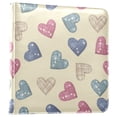 thumbnail image 2 of PU Leather Photo Album with Self-Adhesive Pages Scrapbook DIY Picture Holds 20+ Sheets Pink and Blue Heart Pattern, 2 of 9
