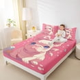 thumbnail image 5 of Homewish Kawaii Pug Dog Twin Sheet Sets for Kids, Pink Cartoon Animal Twin Fitted Sheet, Cute Dalmatian Lover Flat Sheet, Breathable Home Decor, 3 Pieces, 5 of 8