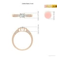 thumbnail image 4 of ANGARA Natural Princess-Cut Diamond Three Stone Ring in 14K Rose Gold for Women (Size-4mm| Color-H| Clarity-SI2) | April Birthstone, Anniversary, Jewelry Gift for Women | Natural Diamond Ring, 4 of 9