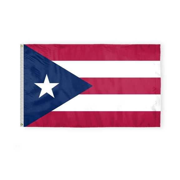 A.G.A.S Puerto Rico State 3' x 5' 200 Denier Nylon Outdoor Flag, Double-Sided