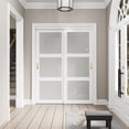thumbnail image 2 of 72" x 80" 3 Lite Forsted Glasses Pantry & Closet Sliding Doors With Hardware Kit, 2 of 7