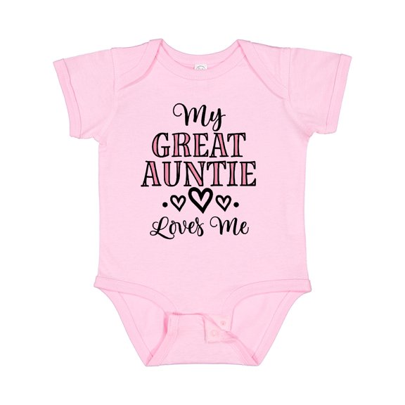 Inktastic My Great Auntie Loves Me Girls Hearts Girls Baby Bodysuit