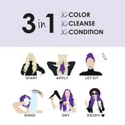 Keracolor Semi Permanent Hair Dye 3 in 1 Clenditioner, Purple, 12 fl oz