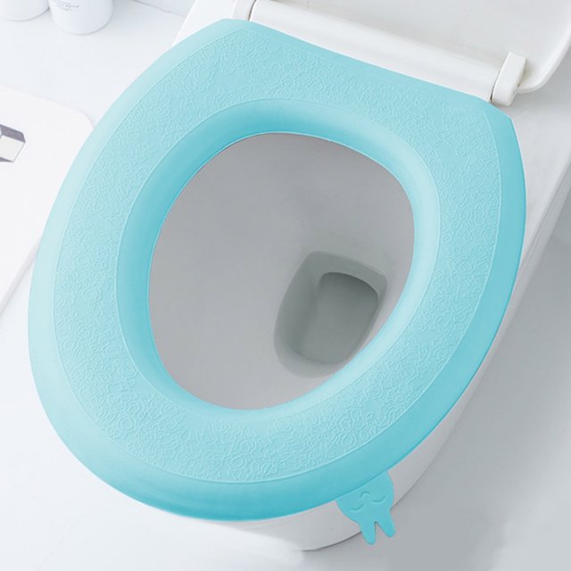 Cqxid Tapis de Toilette à Moins de 5$ 1PCS Coussin de Siège de Toilette Réutilisable avec Poignée Imperméable EVA Doux Auto-Adhésif