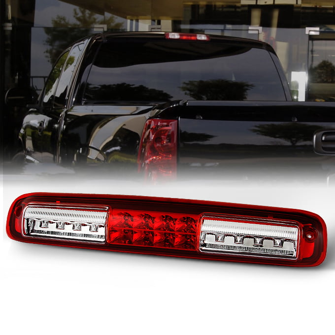 High Mount Stop Lights Replacement fit for 1999-2006 Chevy Silverado GMC Sierra Red LED 3rd Rear Tail Brake Cargo Light 
