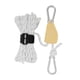 thumbnail image 3 of Percha de cuerda de trinquete, tensor de cuerda de tienda de campaña resistente, hebilla fija antideslizante con L y blanco, 3 of 9