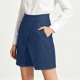 thumbnail image 4 of Bosfbaoi Women's Denim Skort Wrap Design Shorts Summer Button Waistband Streetwear Shorts, 4 of 9