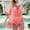 Watermelon Red, variant on TMOYZQ Bohemian Summer Dress for Women Beach Swimsuit Cover Up Chiffon Hollow Out Floral Short Sleeve Sundress Casual Loose Tassel Beach Dress