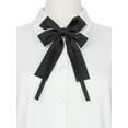 thumbnail image 4 of INSPIRE CHIC Elegant Women's Ribbon Brooch Pin Collar Bow Ties for Various Occasions Beige, 4 of 5