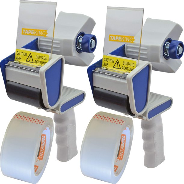 Cinta dispensadora tipo pistola Tape King con 2 cintas transparentes de 5 cm