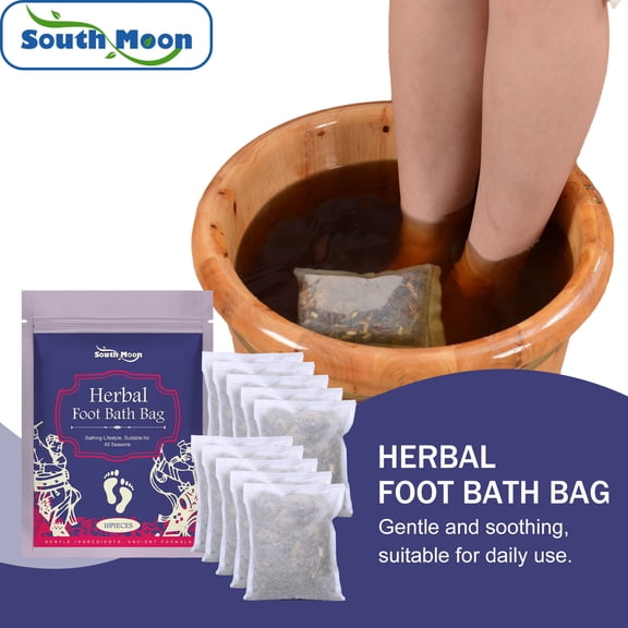 Yatlte Foot Soak Foot Bath Bag Spa Relaxation for Muscle Natural Mugwort Herb Bath Soak to Remove Leg Slimming Bath Bag Foot Care