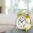 thumbnail image 3 of Equity Brass-finished Metal Twin Bell Keywind Analog Alarm Clock, 13012, 3 of 5
