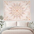 thumbnail image 2 of Gojian Boho Floral Mandala Tapestry Wall Hanging Pink Bohemian Flower Medallion Tapestry Aesthetic Watercolor Hippie Indian Small Tapestries for Bedroom Living Room Dorm Decor, 2 of 6