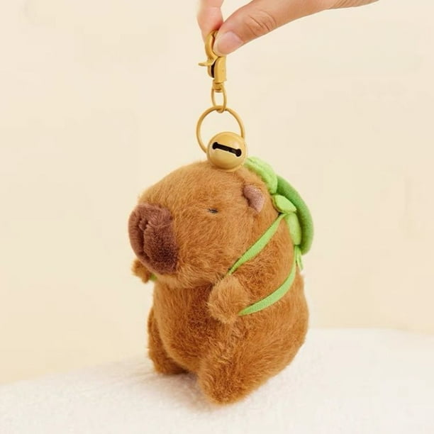 LLavero de peluche de capibara, bonito bolso con colgante, llavero creativo de animales esponjosos, llaveros de muñecos de peluche Kawaii, regalo de cumpleaños, tendencia 2023