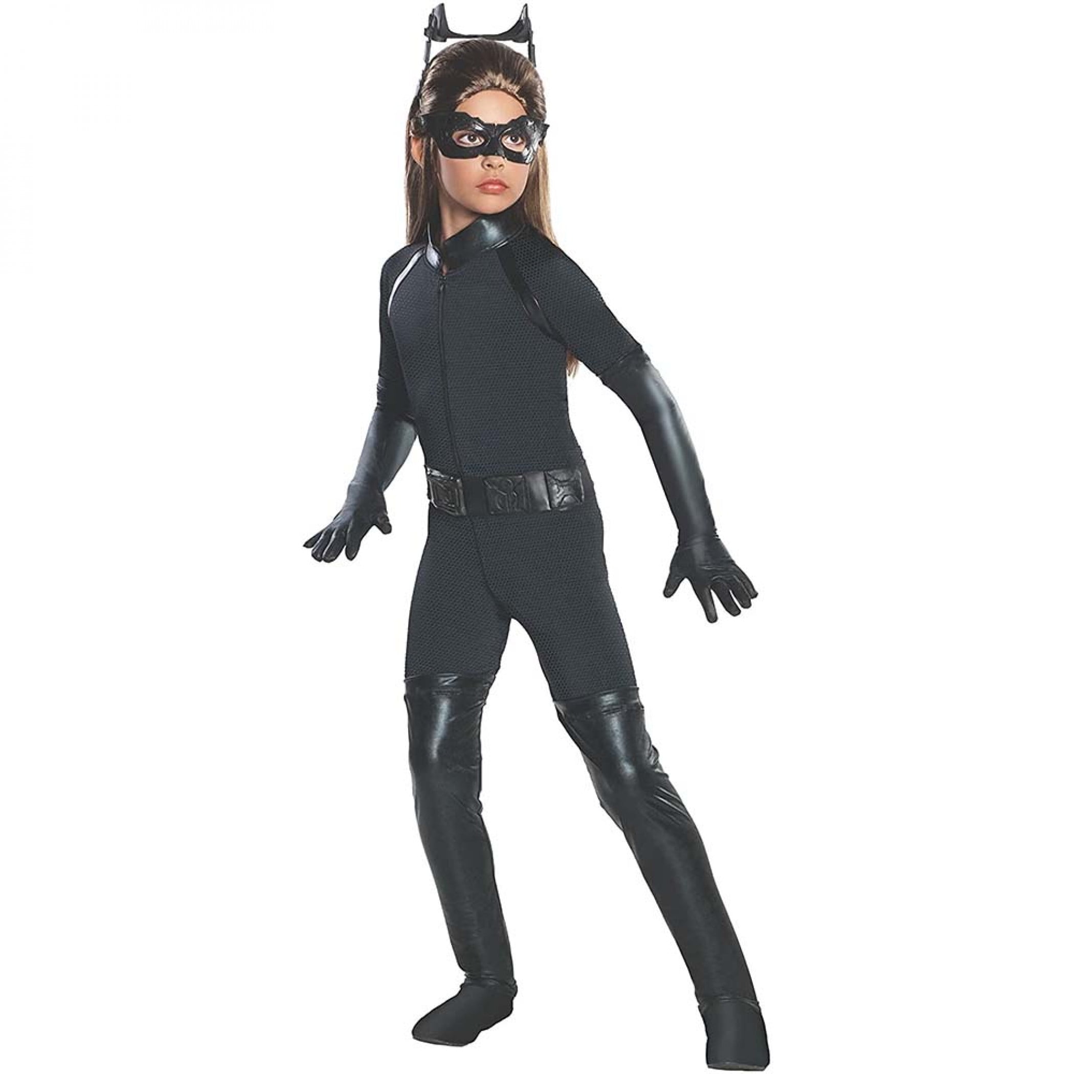 Transparent Cat Eye Mask Black Fur Halloween Fancy Dress Women's Accessory 