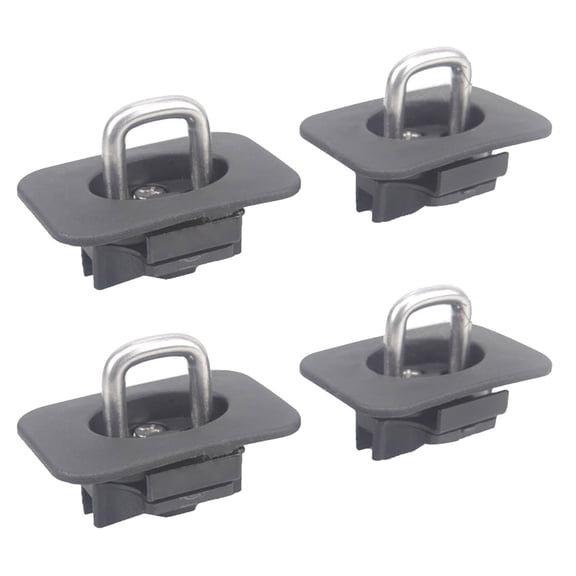Retractable Truck Bed Top Side D Stainless Steel Tie Down Anchors for F350 Super Duty-3000 2/4Pcs