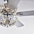thumbnail image 3 of Warehouse of Tiffany Senma 52-inch 3-light Lighted Ceiling Fan with Crystal Bowl Shade Remote Controlled, 3 of 7