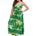 thumbnail image 2 of Robe Midi à Bretelles Spaghetti Sans Manches Dos Nu Col en V Plage Boho Florale, 2 of 8