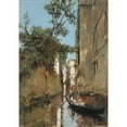 thumbnail image 2 of Manuel Ramírez Ibáñez 18x24 Black Ornate Framed Double Matted Museum Art Print Titled: Ladies in a Gondola, Venice, 2 of 5