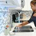 thumbnail image 3 of Set 4 Pcs Bathroom Sink Set,Modern Bathroom Decor,Durable Bathroom Set,Soap Dish and Mouthwash Cup,Plastic Soap Dispenser and Toothbrush Holder Set, 3 of 6