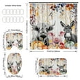thumbnail image 2 of Haliyee ‌Highland Cow Sunflower Shower Curtain Set wirh Toilet Lid Cover & Non-Slip Rugs 4Pcs,Farmhouse Bathroom Decor,70x72 Inch,Includes 12 Hooks,Rustic Country Style Bath Mat & Toilet Seat Cover‌, 2 of 5